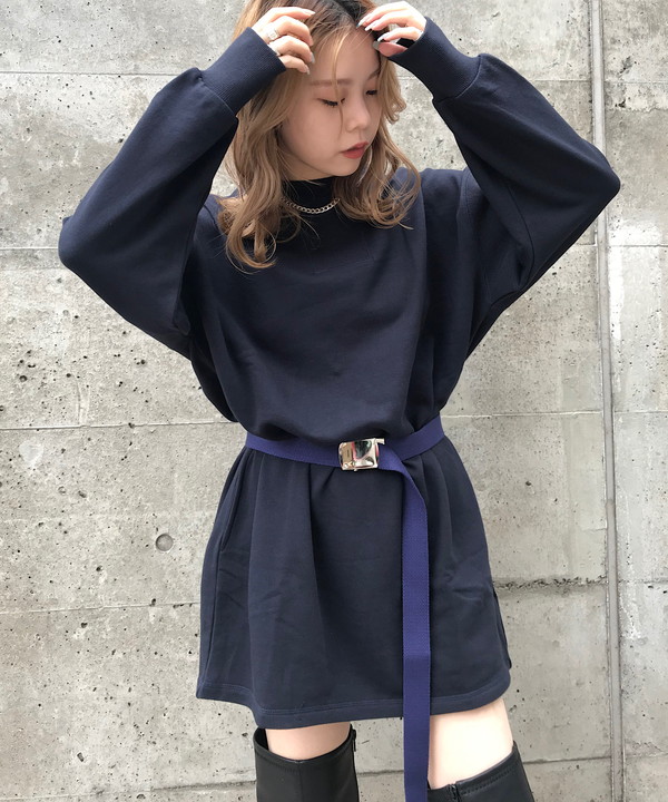 裏毛ベルト付きワンピース 公式 Roger And Raw通販サイト