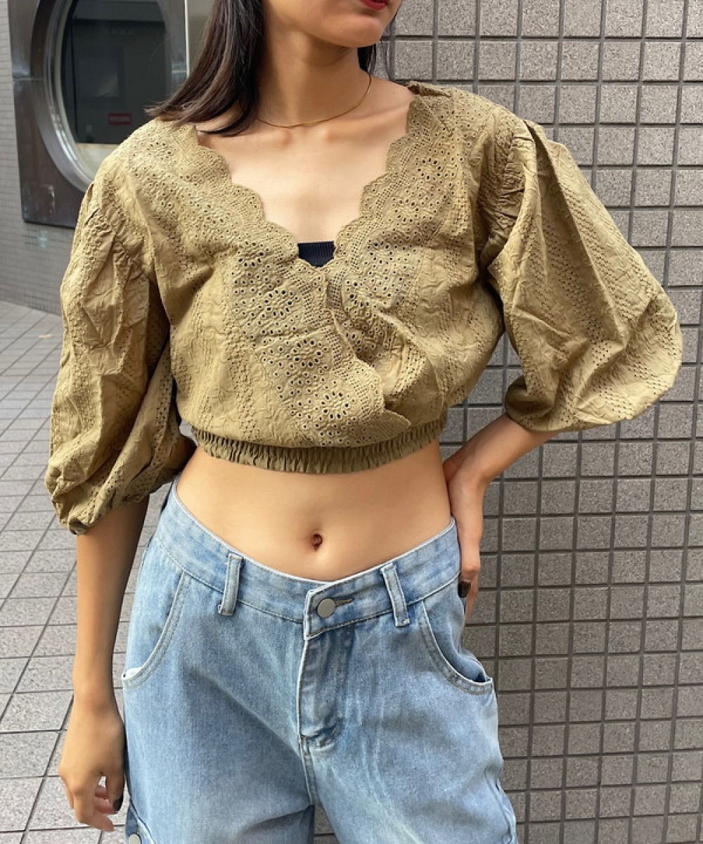 Cotton lace tops