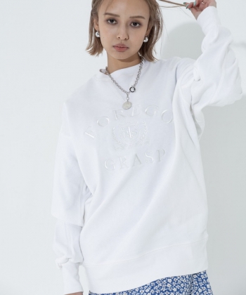 【UNISEX】embroidery sweat pullover