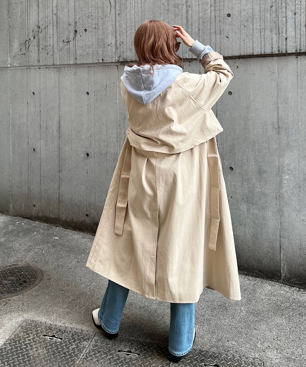 配送員設置送料無料 トクコプルミエヴォル ナイロン トレンチコート