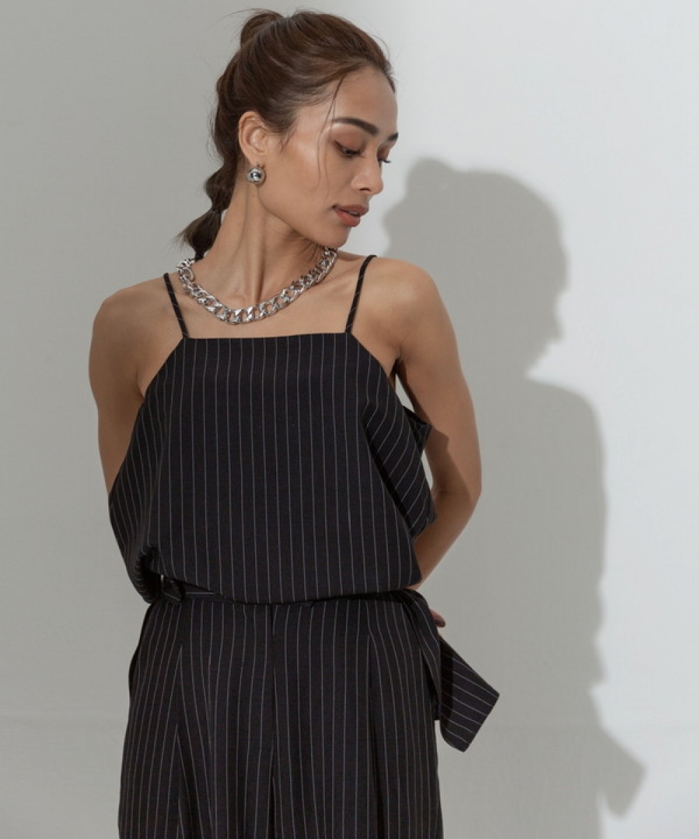 【TIME SALE】PINSTRIPE CAMISOLE SET UP