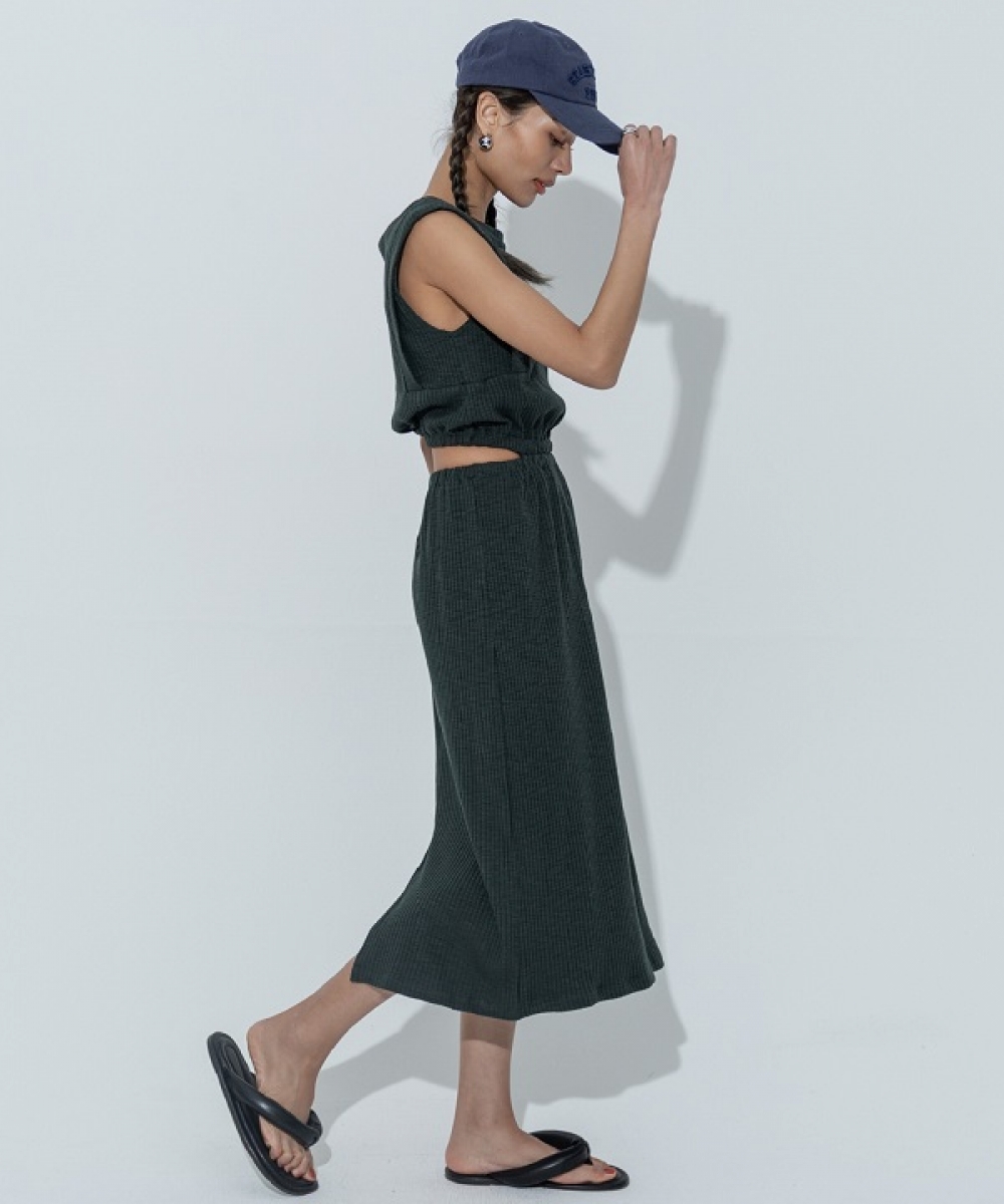 BACK OPEN RIB ONE-PIECE