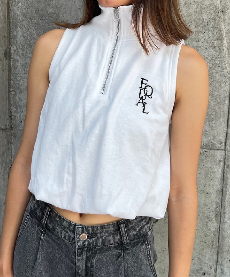 Sleeveless cropped tops