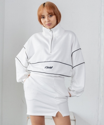 Halfzip sweat one-piece