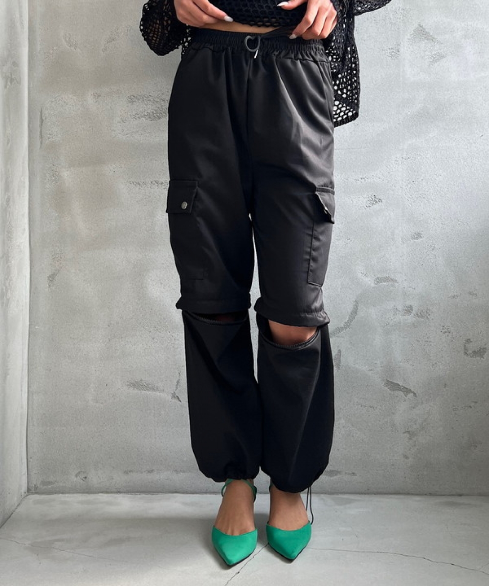 Drawstring 2way work pants