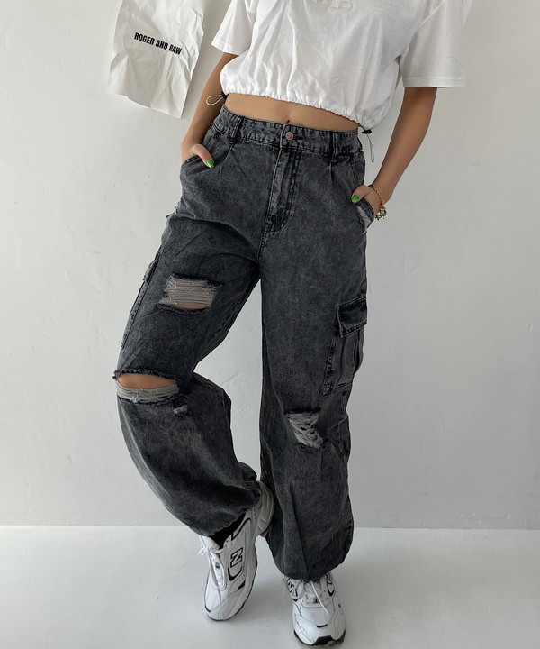 DAMAGE DENIM CARGO | FORSOMEONE(フォーサムワン)公式ONLINE STORE