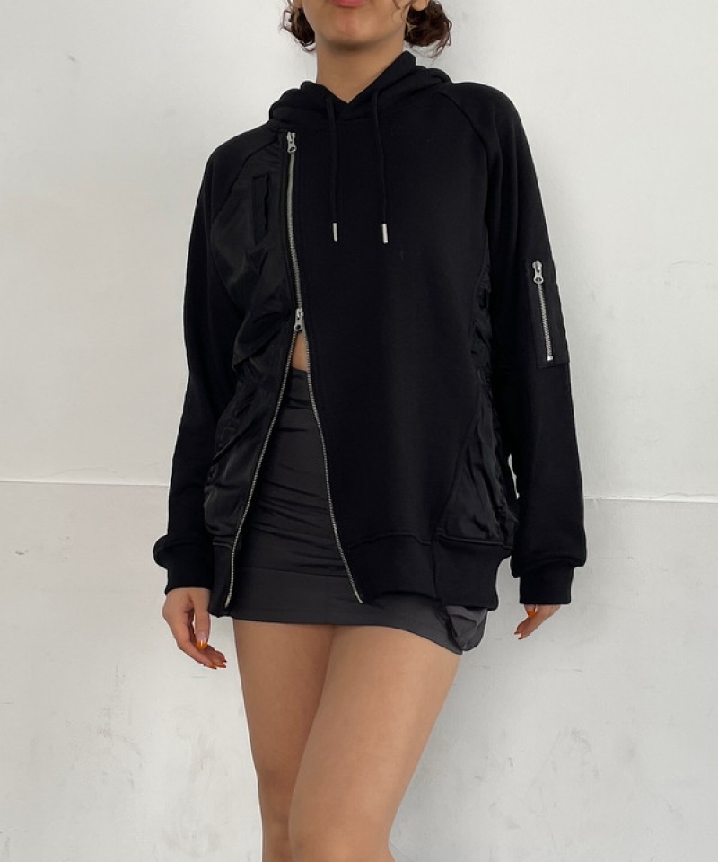 Nylon docking design hoodie