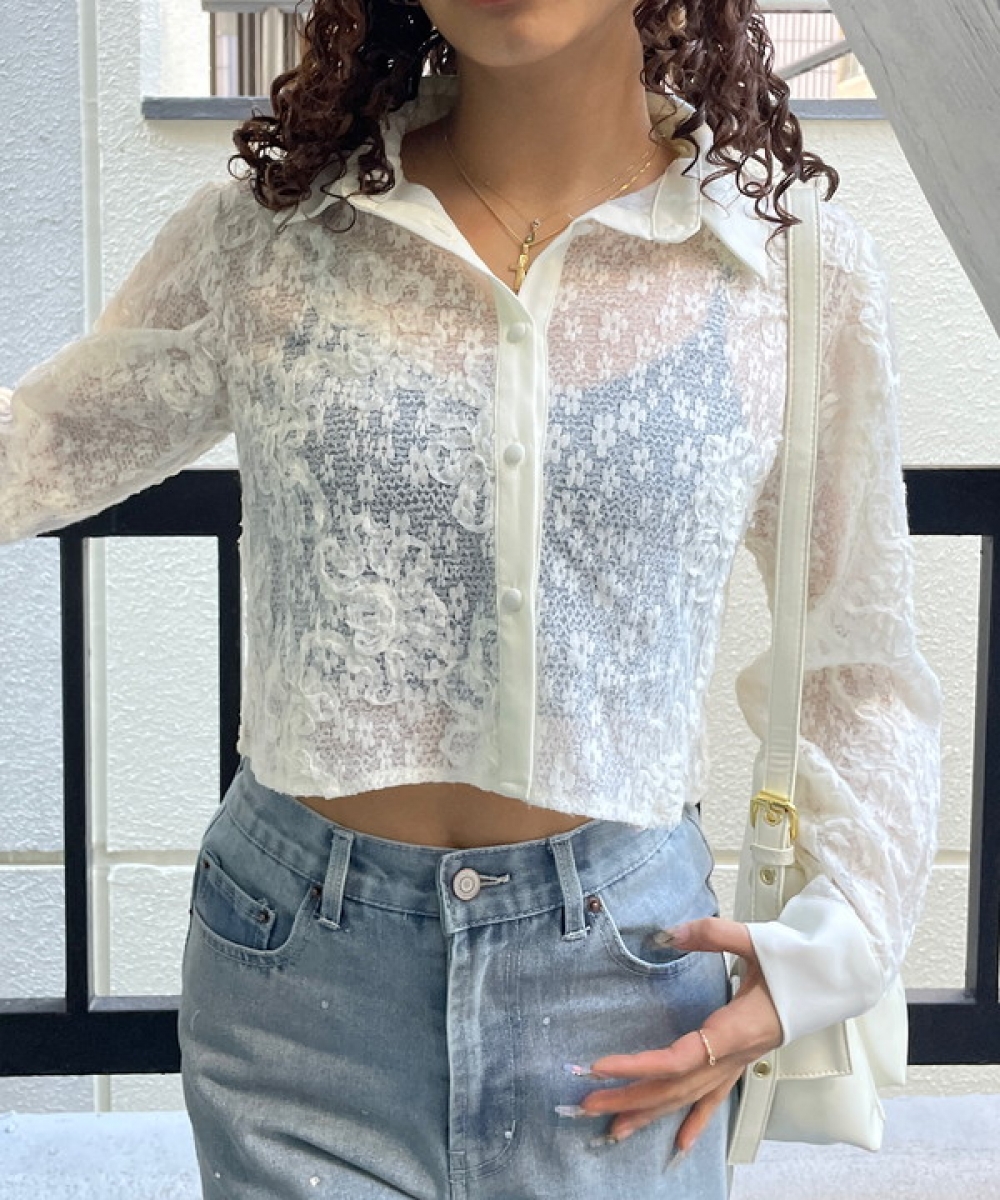 Short lace shirt