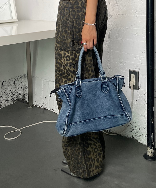 美品 児島デニムjeanzoo used加工デニム2way ショルダーバッグA4 000000001183_eM4OI3V.jpg