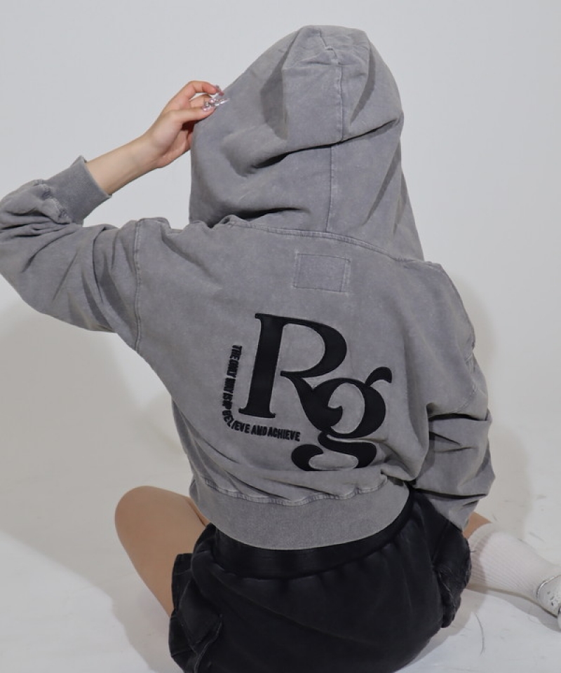 Short back logo hoodie