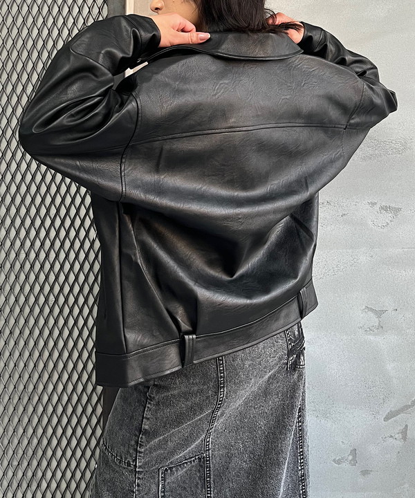 FakeLeather BIG Riders Jacket｜【公式】ROGER AND RAW通販サイト