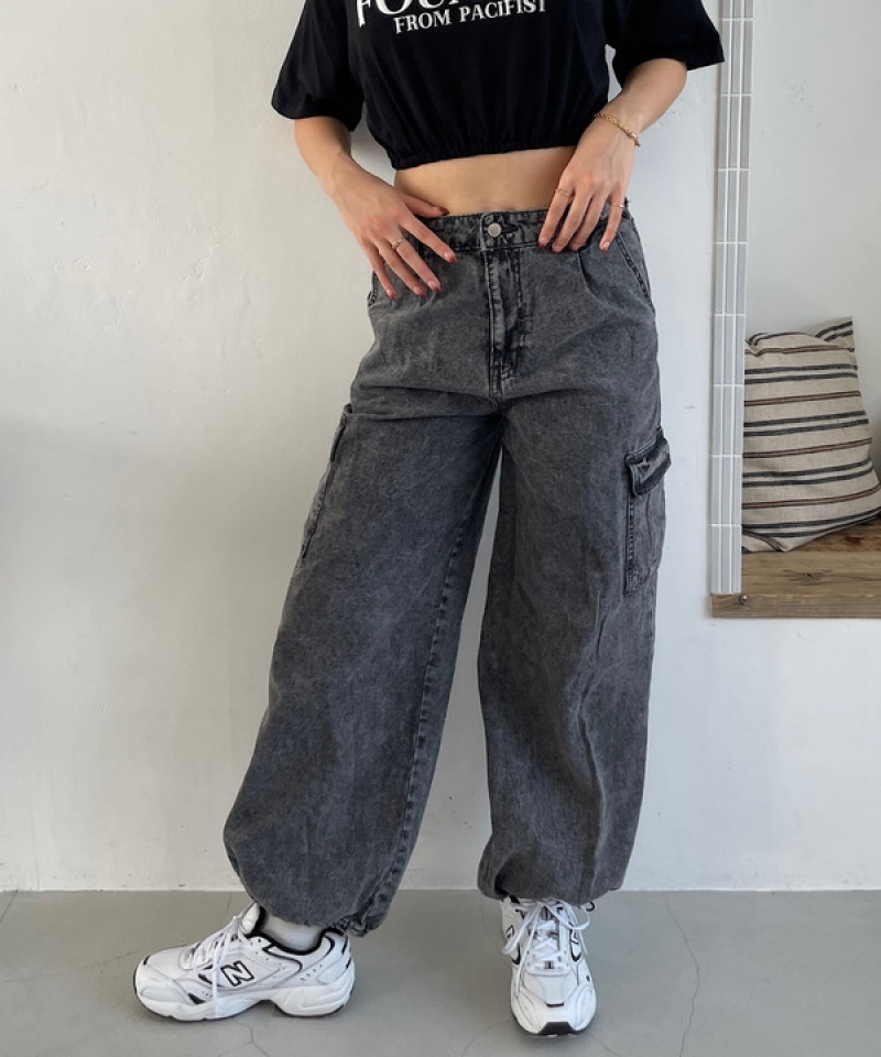 Chemical denim cargopants