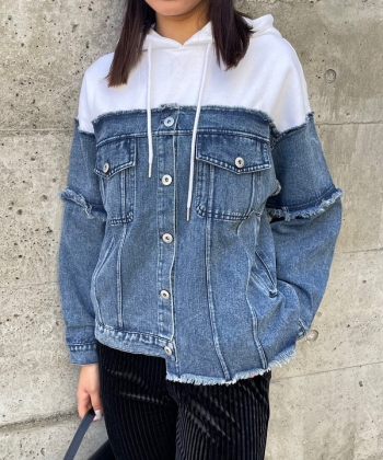 Denim remake pullover