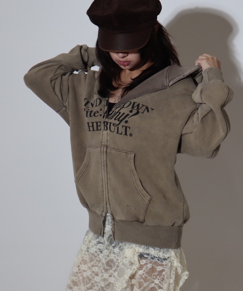 Front logo wzip big hoodie