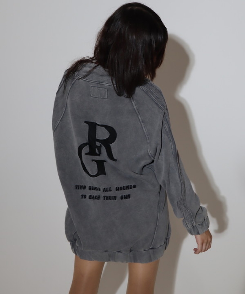 Back logo halfzip pullover