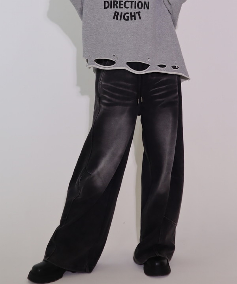 Bleach sweat wide pants