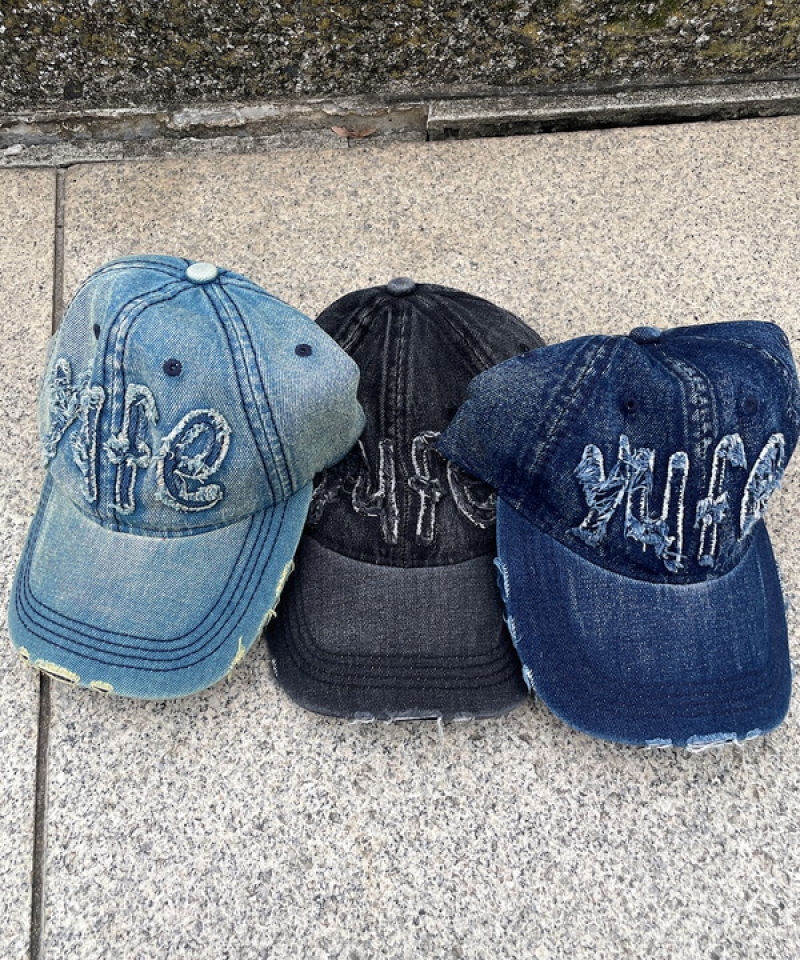 Denim patch cap