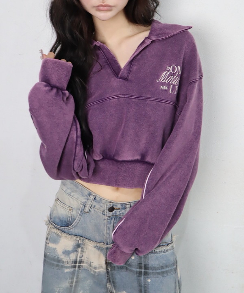 Short skipper vintage pullover